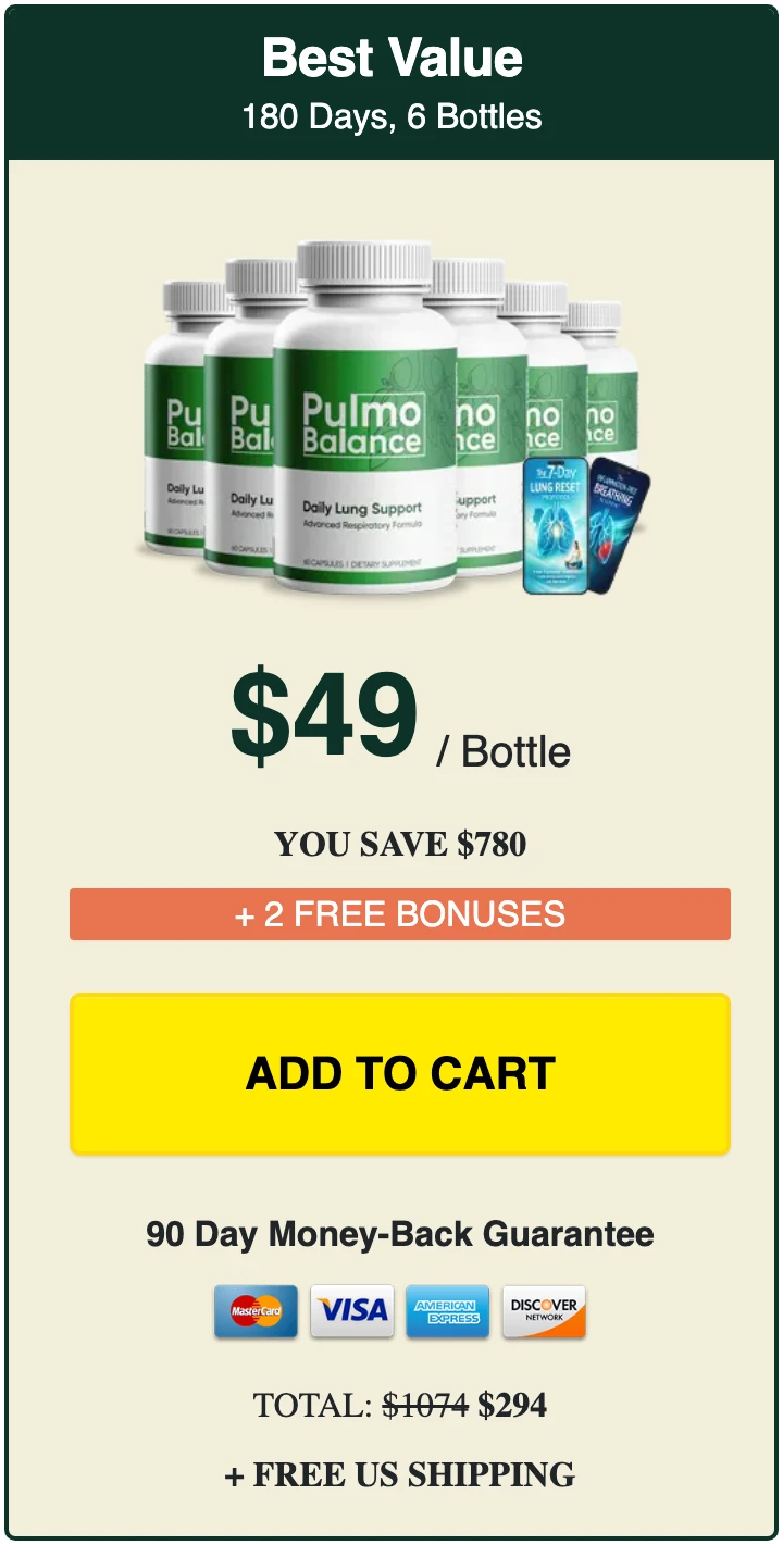 Pulmo Balance 6 bottles